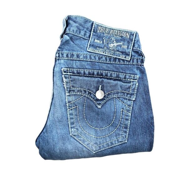 Vintage True Religion Jeans Size 32 BILLY BIG T Blue - Picture 6 of 6